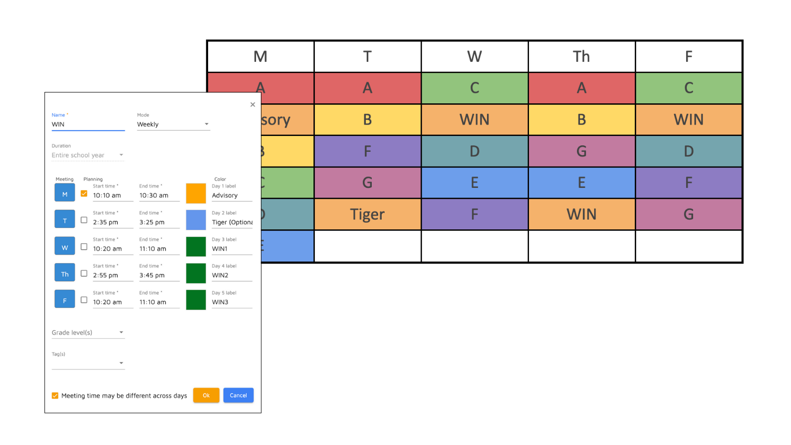 Schedule-Row